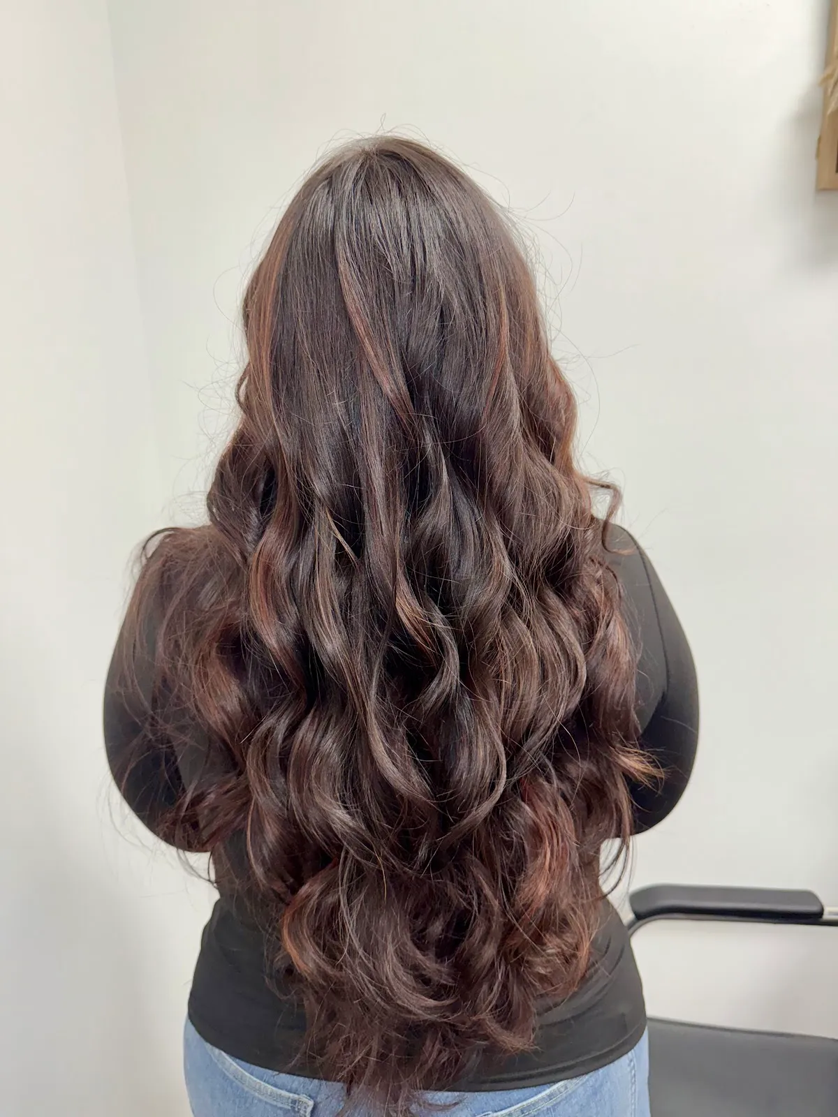 Long brunette waves with subtle dimension